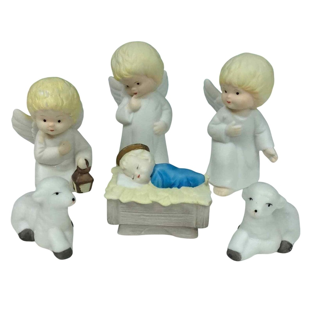 Vintage Christmas Around The World Six Piece Angel Nativity (Made in Taiwan)